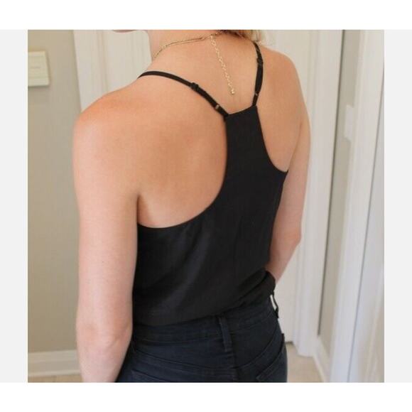 J. Crew Factory Racerback Silky Cami Top in Black - Picture 3 of 8